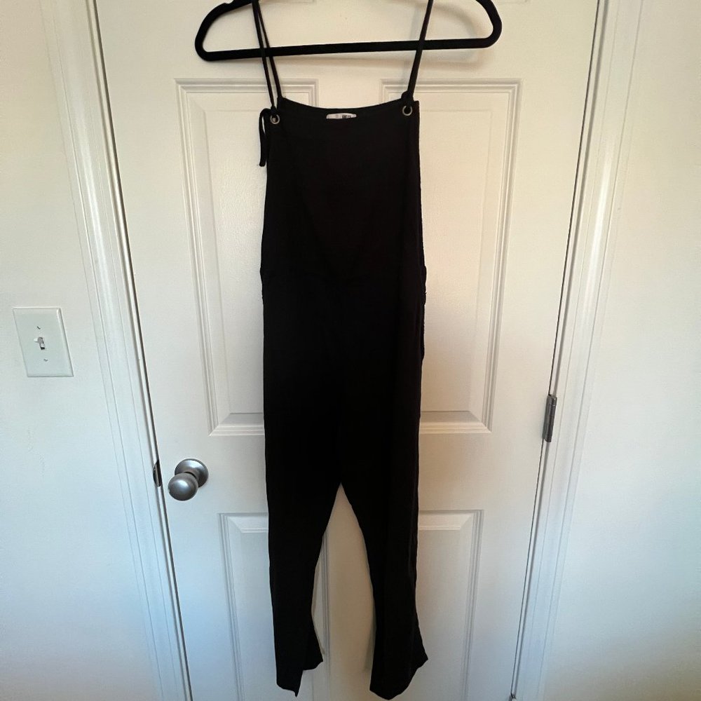 Black Linen Overalls/Jumper